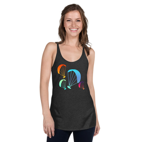 Colorful Paragliders Women's Racerback Tank